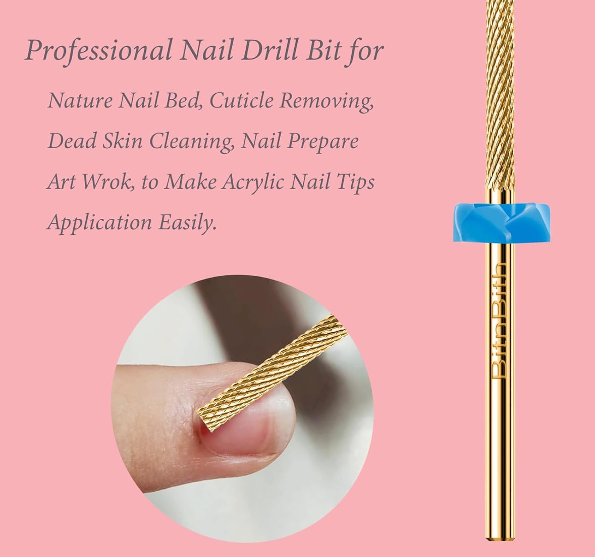 Nail drill buffer bits