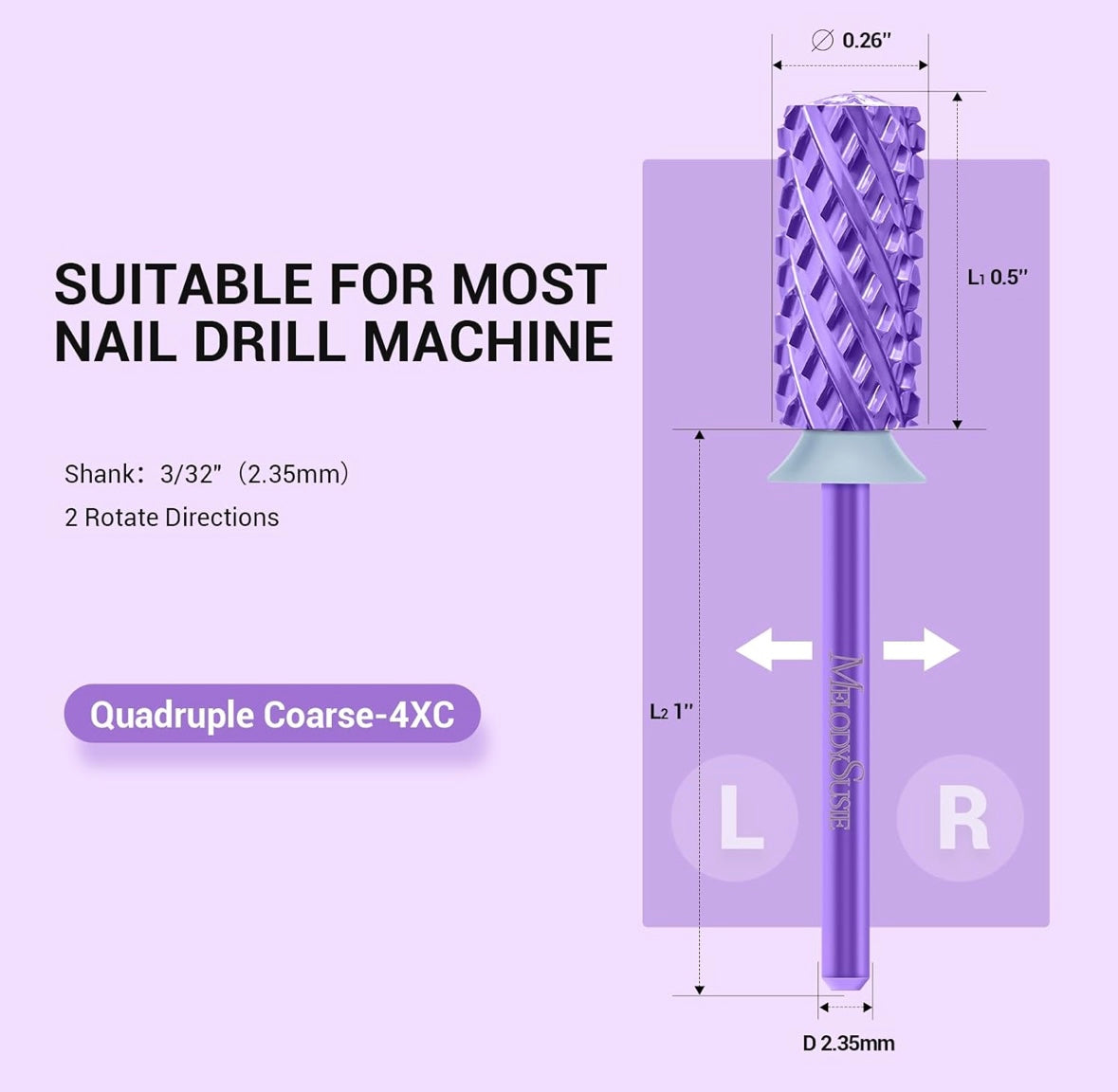 Broca Carbide Nail bit 4XC